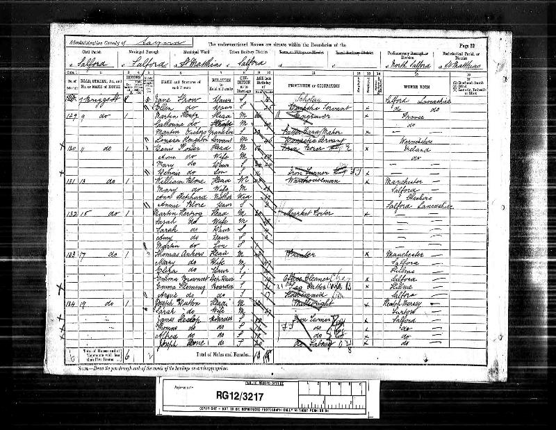 Foster (Ann nee Rippington) 1891 Census
